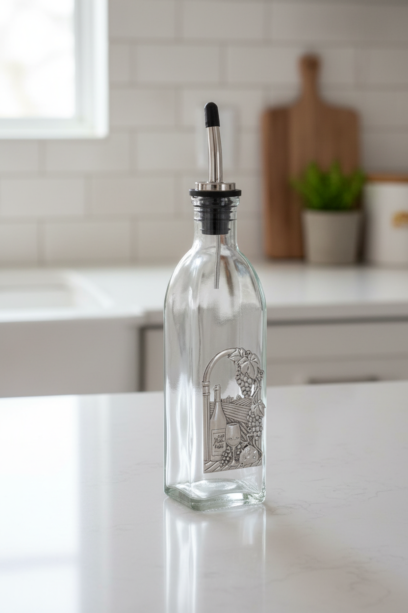 Oil bottle with wine design