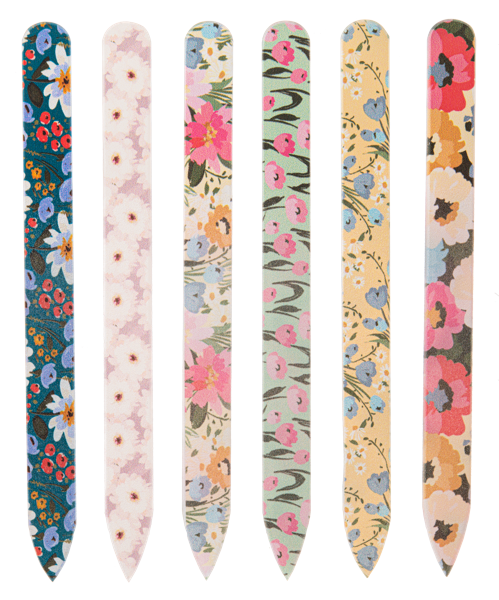Floral glass nail files