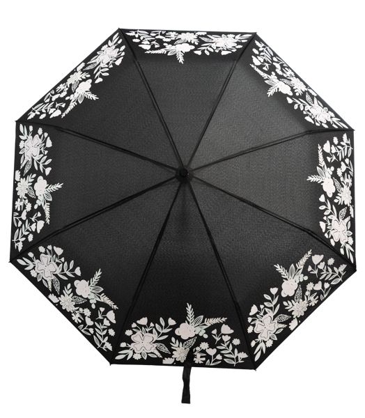 Modern Florals Color Changing Telescopic Umbrella