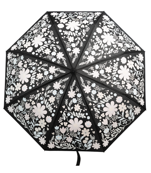 Modern Florals Color Changing Telescopic Umbrella