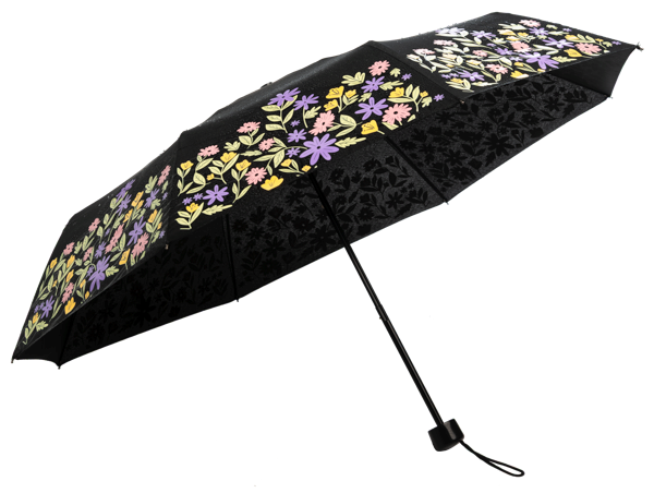 Modern Florals Color Changing Telescopic Umbrella