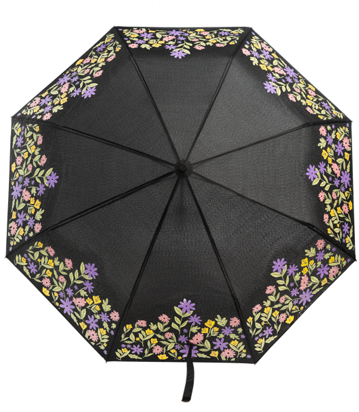Modern Florals Color Changing Telescopic Umbrella