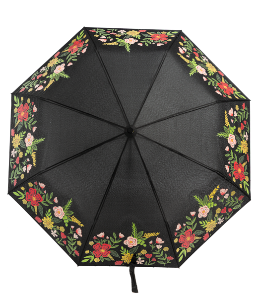 Modern Florals Color Changing Telescopic Umbrella
