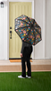 Modern Florals Color Changing Telescopic Umbrella