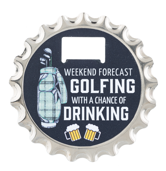 Golf Bottle Opener & Coaster