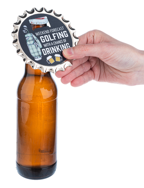 Golf Bottle Opener & Coaster