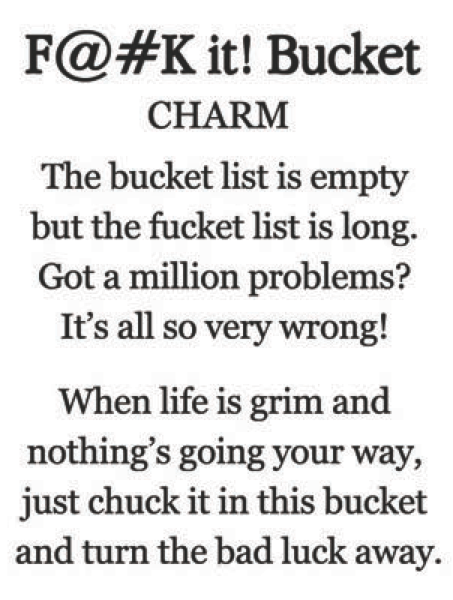 F@#k it Bucket Pocket Charm