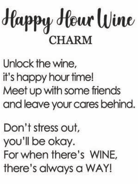 Happy Hour Wine Charms