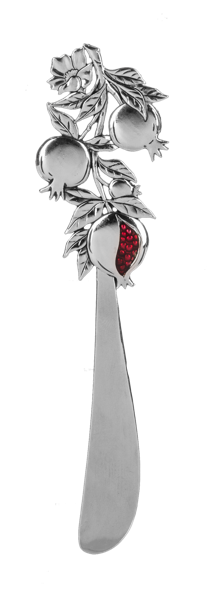 Pomegranate Blessings - Bamboo Cutting Board with Spreader