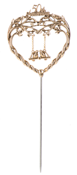 50th Anniversary Cake Topper - Gold