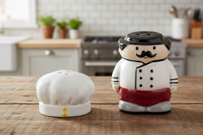 Chef with Hat Salt & Pepper Shakers
