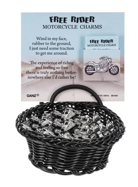 Free Rider motorcycle pocket charm