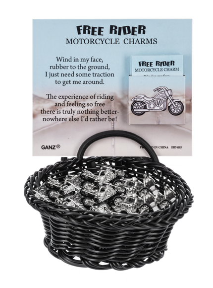 Free Rider motorcycle pocket charm