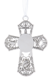 Crib Cross Ornament - Blue