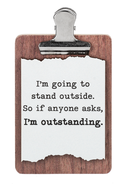 Office Talk - Mini Clipboard Plaques with Easels
