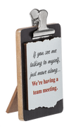 Office Talk - Mini Clipboard Plaques with Easels