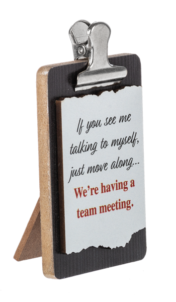 Office Talk - Mini Clipboard Plaques with Easels