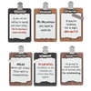Office Talk - Mini Clipboard Plaques with Easels