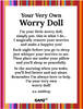 Your Very Own Worry Doll Charm in a Basket