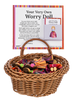 Your Very Own Worry Doll Charm in a Basket