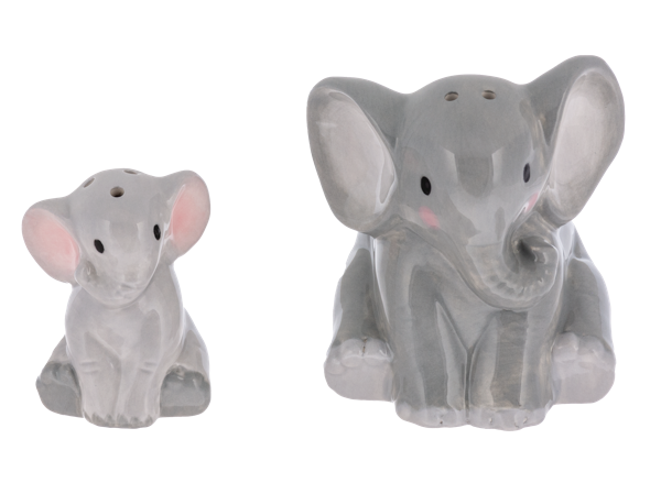Stacking Elephant Salt and Pepper Shakers