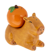 Stacking Salt & Pepper Shakers - Capybara and Orange