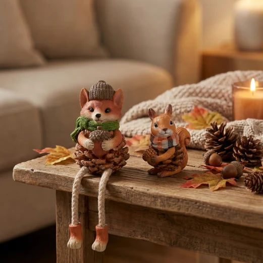 Fall Pinecone Friends shelf sitters