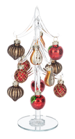 Fall Glass Tree with ornaments