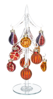 Fall Glass Tree with ornaments