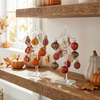 Fall Glass Tree with ornaments