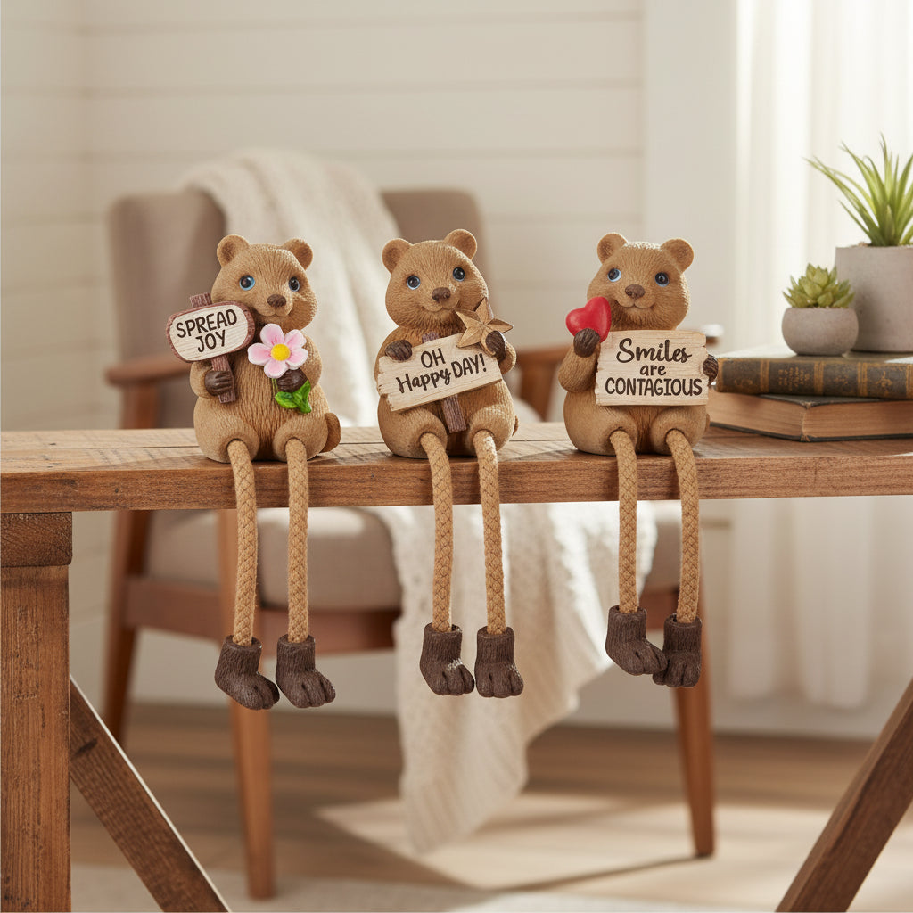 The Happy Little Quokka Shelfsitters with Dangle Leg Figurine