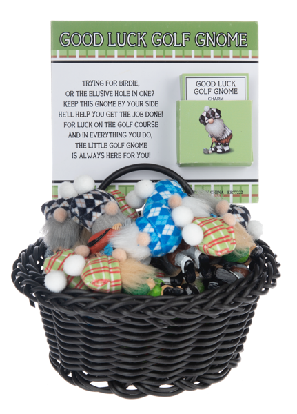 Good Luck Golf Gnome Pocket Charm