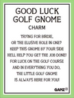 Good Luck Golf Gnome Pocket Charm