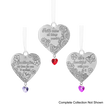 Language of Love Heart Zinc Ornaments