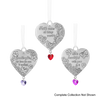 Language of Love Heart Zinc Ornaments