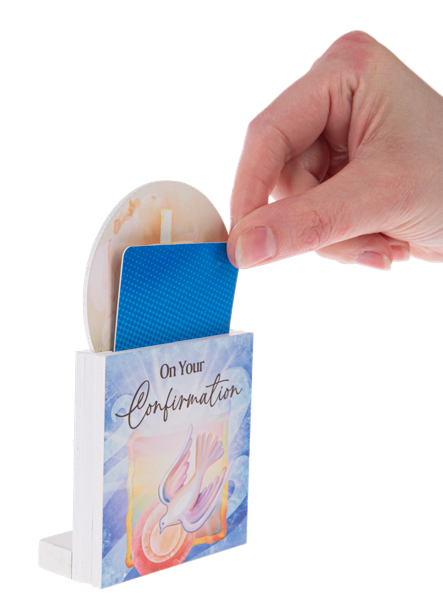 Wooden Confirmation gift card holder