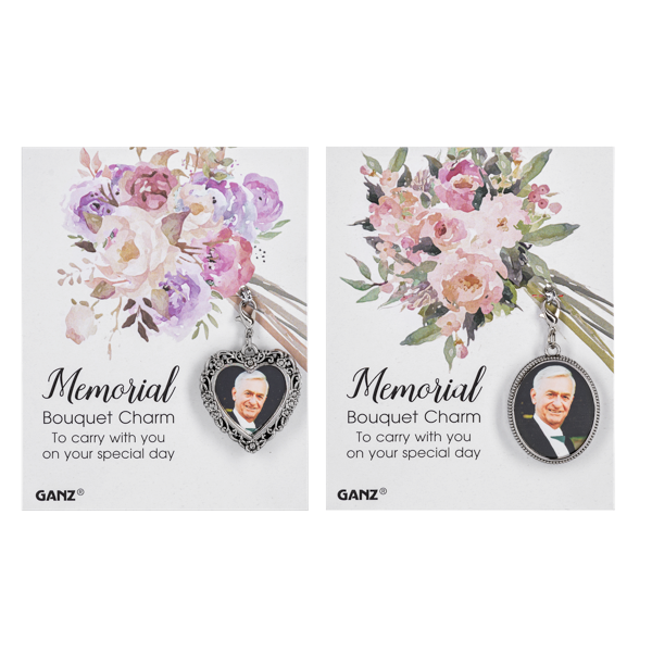 Memorial Bouquet Charm-Oval Or Heart Shaped