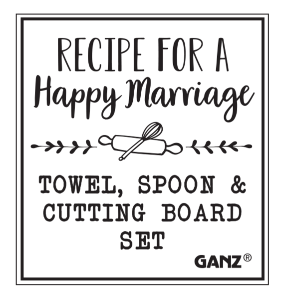Recipe for Happy Marriage - Board, Towel & Spoon Sets