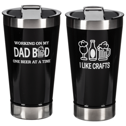 Dad on the Go - Beer Tumblers with Bottle Opener