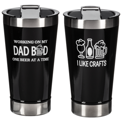 Dad on the Go - Beer Tumblers with Bottle Opener