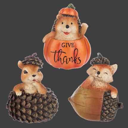 Thankful Fall Critter Figurines