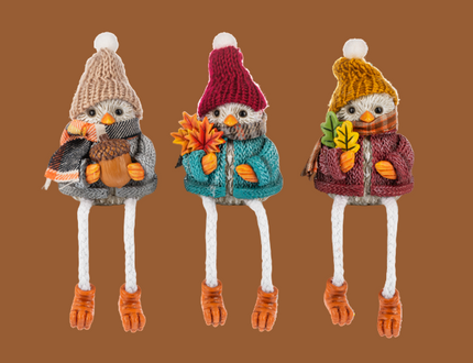 Sweater Weather Bird Shelf sitters