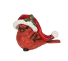 Cardinal with Santa Hat Figurine