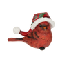 Cardinal with Santa Hat Figurine