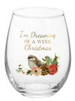 Winter Florals Wine Glass