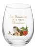 Winter Florals Wine Glass