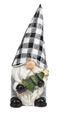 Modern Plaid Gnome Figurine
