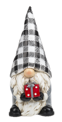 Modern Plaid Gnome Figurine