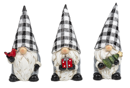 Modern Plaid Gnome Figurine