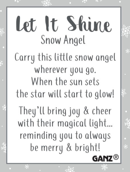 Glow in the Dark Snow Angel Charm